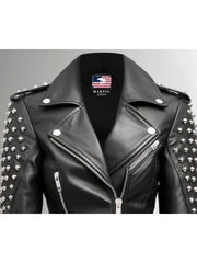 Anastasia Black Biker Women Leather Jacket