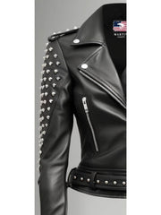 Anastasia Black Biker Women Leather Jacket
