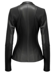 Black Rebel Women's Black Leather Jacket Blazer