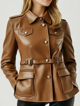 Bonnie Leather Brown Jacket – Women's Real Leather Jacket