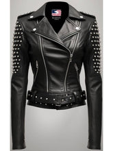 Cressida Black Leather Biker Jacket – Women's Real Leather Jacket