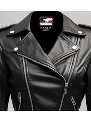 Ella Women Real Black Leather Jacket