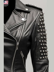 Ella Women Real Black Leather Jacket