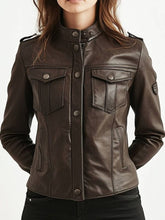Elsie Leather Brown Jacket – Women's Classic Leather Outerwear