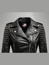 Gemma Black Biker Leather Jacket