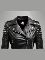 Gemma Black Biker Leather Jacket