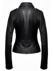 Isabella Black Biker Women Leather Jacket