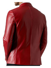 Adan White Leather Blazer – Men's Premium White Leather Jacket