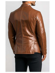 Austin Brown Premium Leather Blazer – Brown Leather Jacket