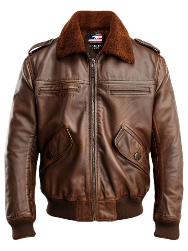 70's Vintage Brown Leather Jacket