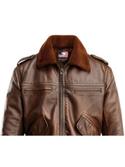70's Vintage Brown Leather Jacket