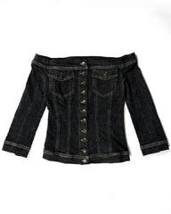 And Just Like That Sarah Jessica Parker Denim Off-The-Shoulders Top