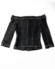 And Just Like That Sarah Jessica Parker Denim Off-The-Shoulders Top