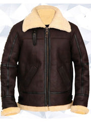 B3 Bomber Aviator Shearling Leather Jacket