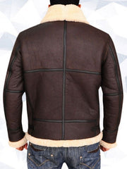 B3 Bomber Aviator Shearling Leather Jacket