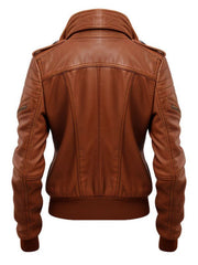 Bella Brown Vintage Leather Jacket