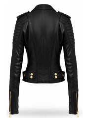 Black Leather Jacket for Women – Biker Leather Jacket