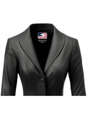 Black Rebel Women's Black Leather Jacket Blazer