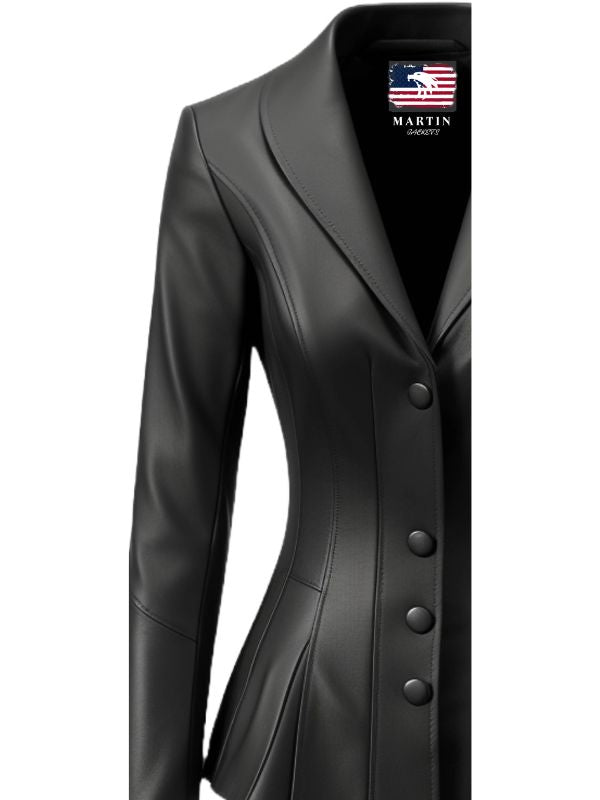 Black Rebel Women's Black Leather Jacket Blazer