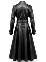 Black Leather Trench Coat – Timeless Style &amp; Modern Elegance