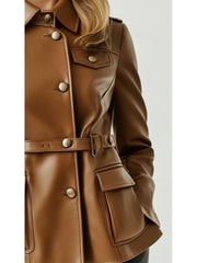Bonnie Leather Brown Jacket – Women's Real Leather Jacket