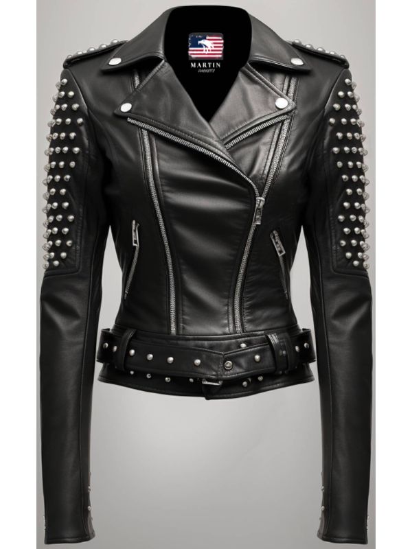 Cressida Black Leather Biker Jacket – Women's Real Leather Jacket