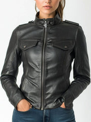 Daisy Leather Black Jacket – Women's Leather Jacket