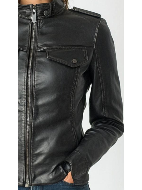 Daisy Leather Black Jacket – Women's Leather Jacket