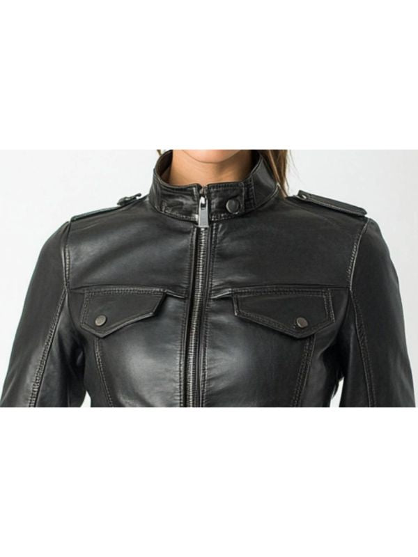 Daisy Leather Black Jacket – Women's Leather Jacket