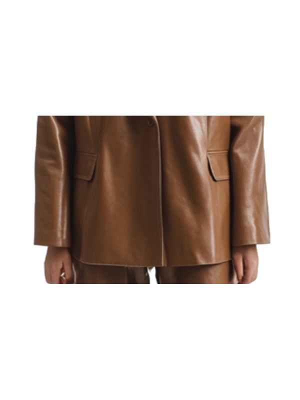Delilah Leather Brown Jacket - Women Leather Jacket Brown