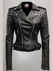 Ella Women Real Black Leather Jacket