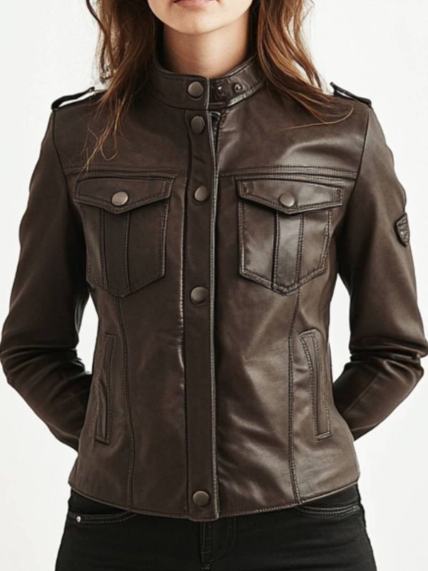 Elsie Leather Brown Jacket – Women's Classic Leather Outerwear