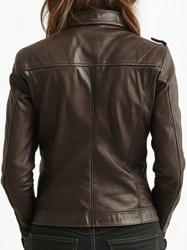 Elsie Leather Brown Jacket – Women's Classic Leather Outerwear
