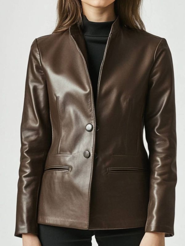 Evie Leather Brown Jacket - Women Leather Jacket Brown