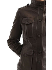 Florence Leather Brown Jacket - Women Leather Jacket Brown