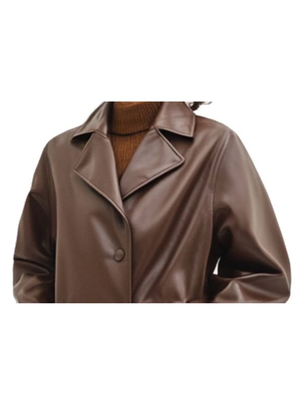 Lily Leather Brown Jacket – Stylish Women's Brown Leather Jacket
