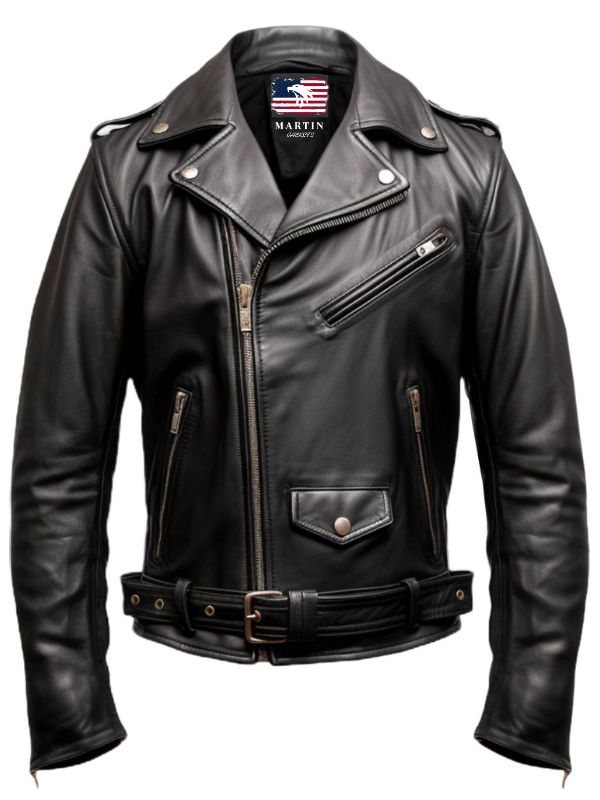 Men's Black Biker Genuine Leather Jacket – Biker Jacket Black
