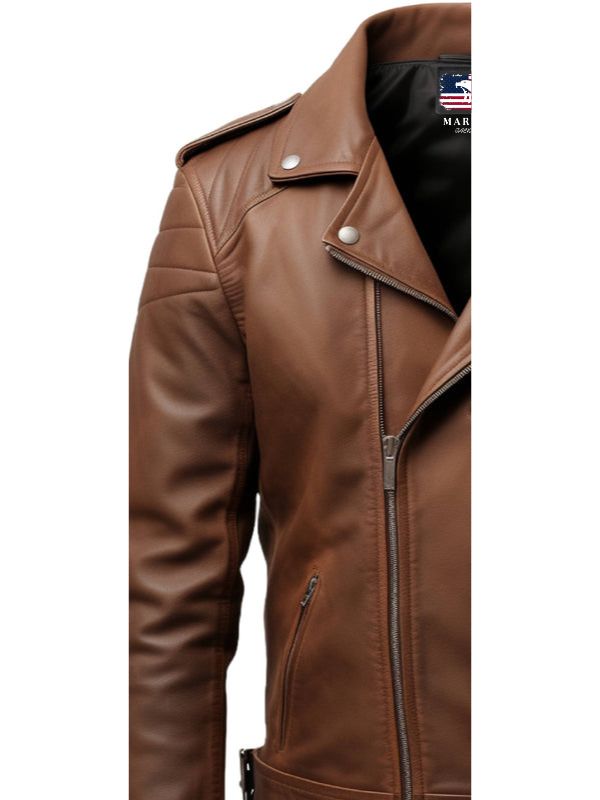 Men's Brown Biker Leather Jacket – Brown Moto Jacket