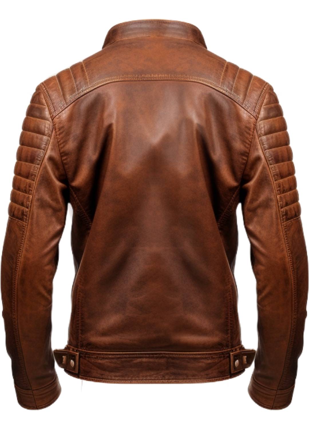 Men's Brown Leather Biker Jacket – Genuine Leather Jacket