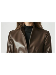 Grace Leather Brown Jacket - Women Leather Jacket Brown